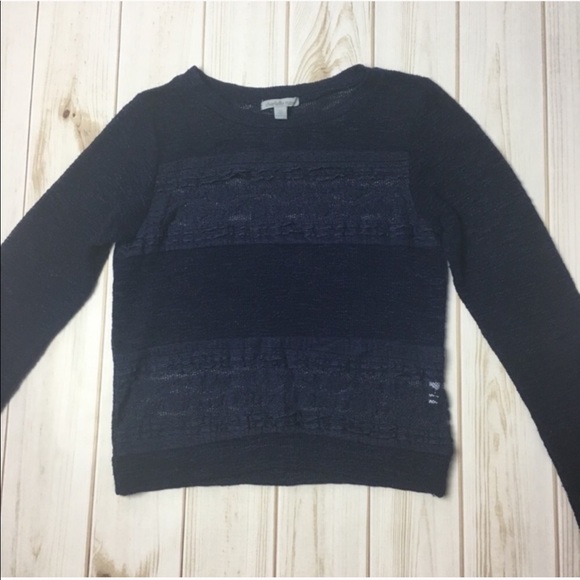 Navy Blue Charlotte Russe Long Sleeve Sweater - Picture 2 of 4